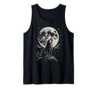 Vintage Wolf Howling At The Moon Wildlife Wolf Canotta