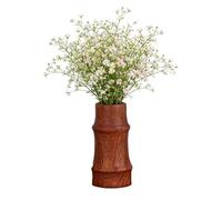 Vintage Wooden Vase - Decorative Flower Container, Rustic Centerpiece with Charming Style, Wood Decor, Table Ornament, Home Accessory for Enhancing Living Room Dining Room, Kitchen and Entryway