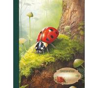 Vintage Woodland Graph Paper Notebook - 5mm Grid, 110 Pages: Perfect for Math, Science, Engineering, Bullet Journaling, and Design. Ladybug illustration