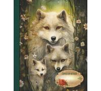 Vintage Woodland Graph Paper Notebook - 5mm Grid, 110 Pages: Perfect for Math, Science, Engineering, Bullet Journaling, and Design. Wolf illustration