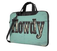 Vintage Word Howdy Classic Western Laptop Bag Custodia per Laptop 15.6 Pollice Borse per Computer Imbottito Copertura Del Manicotto Per Le Donne Uomini