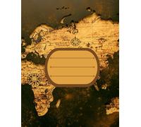 VINTAGE WORLD MAP NOTEBOOK.Cream Pages for Writing, Drawing, Journaling, and Creative Expression: 50 Unlined Sheets | Large 8.5 x 11" Notebook | ... | Ideal for Writers, Artists, and Explorers