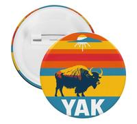 Vintage Yak Sunset Bottoni Pin Distintivi Banda Stagnata Spille Mestieri per Camicie Vestiti Borsa Accessorio, 20PCS, plastica e latta