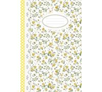 Vintage Yellow Rose Notebook | 6x9 College Ruled Journal, 110 Pages, Cream Paper: A timeless floral notebook featuring elegant yellow roses - perfect for journaling, note-taking, or creative writing.