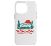 Vintage Yellowstone Mountains Scene 80's Custodia per iPhone 14 Pro Max