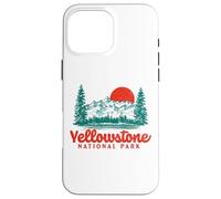 Vintage Yellowstone Mountains Scene 80's Custodia per iPhone 16 Pro Max