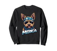 Vintage Yorkshire Terrier 4 luglio Merica Felpa