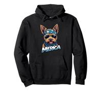 Vintage Yorkshire Terrier 4 luglio Merica Felpa con Cappuccio