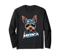 Vintage Yorkshire Terrier 4 luglio Merica Maglia a Manica