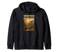 Vintage Yosemite National Park California Bear Felpa con Cappuccio