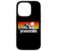 Vintage Yosemite National Park Retro Mountains & Sun Graphic Custodia per iPhone 14 Pro
