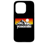 Vintage Yosemite National Park Retro Mountains & Sun Graphic Custodia per iPhone 15 Pro