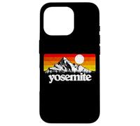 Vintage Yosemite National Park Retro Mountains & Sun Graphic Custodia per iPhone 16 Pro