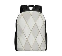Vintage Zaino Per Le Scuole Profile Geometric Gold Rucksack Outdoor Backpack Per Escursionismo, Compleanno, Idea Regalo, 42X32X14Cm