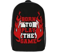 Vintage Zaino Scuola Born To Play Baseball Borse Da Scuola Casual Rucksack Per Scuola, Trekking, Studenti, 42X32X14Cm