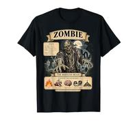 Vintage Zombie Halloween Retro Undead Mostro Spettrale Horror Maglietta