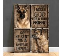 Vintagean Shepherd Friend Sohe Sent Me Aan Shepherd Targa in metallo in alluminio 8x12 pollici Poster in latta da parete sono decorazioni nuove