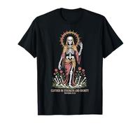 Vintagecore Gotico Scheletro Proverbi 31:25 Forza Dignità Maglietta