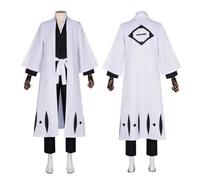 VintageCos Costume da Capitano Division Cosplay Set Anime Kuchiki Byakuya Uniforme Suit (XL)