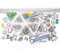 Vintageparts Set di Gioielli per Principianti in Bronzo Antico con Set di Perle Primavera Oltre 500 Pezzi per Oltre 40 Gioielli Come Orecchini e collane.