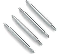 VintageTime - 4 perni per cinturino da 1,5 mm, per riparazione orologi, confezione da 4, in acciaio inox standard, Argento, 18mm, Vintage