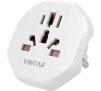 VINTAR 1PC Adattatore da viaggio universale per l'Italia, Spina adattatore di sicurezza per Regno Unito, Stati Uniti, Cina, Italia, Svizzera, Spina da viaggio compatta bianca