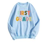 Vinted - Maglia da donna per insegnanti, per il primo giorno di scuola, per l'inizio della scuola, vacanze, anniversario, top grafico, nero, Azzurro, L