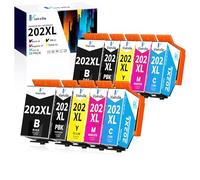 Vintella 202XL Cartucce d'inchiostro Multipack Sostituzione per Epson 202XL Multipack per Epson Expression Premium XP-6000 XP-6005 XP-6001 XP-6100 XP-6105 Stampante (10 Pezzi)