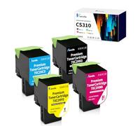 Vintella CS310 Cartucce toner Sostituzione per Lexmark 70C2HK0 70C2HC0 70C2HM0 70C2HY0 Compatibili per Lexmark CS310dn CS310n CS410n CS410dn CS410dtn CS510de CS510dte (BK 4000 Pagine/CMY 3300 Pagine)