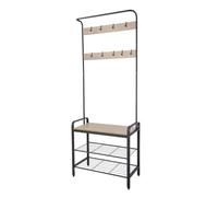 VINTHERA Arcoroc Moa Appendiabiti scarpiera in acciaio e legno, 72 x 34 x 183 cm