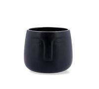 E_0002_S2711049 Vinthera Vaso Vinthera Moa Nero Ceramica 13,5 X 13 cm Clima E Br