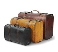 Vintique Wood Valigie Vintage, Set 3 Pezzi