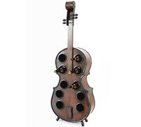 Vintiquewise Decorative 10 Bottle Wooden Cello Shaped Wine Rack 53"" inch Floor Violin Portabottiglie Bottiglie in Legno a Forma di Violoncello, Marrone