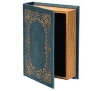 Vintiquewise Scatola portaoggetti decorativa a forma di libro vintage - blu