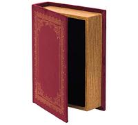 Vintiquewise Scatola portaoggetti decorativa a forma di libro vintage - rosso