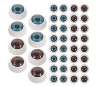 VINTORKY 100 Pezzi Occhi di Sicurezza in Plastica 12 Mm Set Colorati Marrone e Blu per Bambole Bjd e Amigurumi Accessori Artigianali per Creazione Giocattoli all’Uncinetto