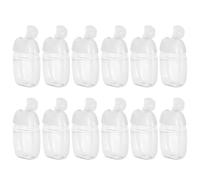 VINTORKY 12 Pezzi Flaconi da Viaggio 30ml con Tappo a Scatto, Bottiglie Ricaricabili per Sapone Liquido e Lozione, Set da Portatili per Articoli da Toilette, per Viaggi e Uso Quotidiano