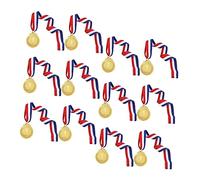 VINTORKY 12 Pezzi Medaglie Premio Scolastiche Dorate Numeri Medaglie Sportive Leggere per Riconoscimento Successo Competizioni Sportive