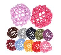 VINTORKY 12pezzi Rete Per Chignon Da Donna Accessori Per Maglia Per Danza e Pattinaggio Copertura Per Chignon Professionale Per Infermiere e Coreografie Facile Da Usare e Morbido Sui