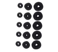 VINTORKY 15 pezzi Creatore Chignon Invisibile Ciambella Capelli Nero Misure per Acconciature Voluminose e Naturali Strumento Semplice per Ciambelle Chignon Bambina e Donna