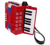 VINTORKY 1pezzi Accordion Musicale Plastica Per Ragazzo Ragazza Giocattolo Educativo Rosso Per Introduzione Alla Musica Strumento Musicale Per Sviluppo Cognitivo e Coordinazione Mano-occhio