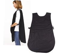 VINTORKY 1pezzi Grembiule Nero per Donna Grembiule da Barbiere Tasca Frontale da Vita per Assistente Parrucchiere da Salone di Bellezza