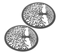 VINTORKY 2 Pezzi Decorazione da Parete Foglie, Stile Moderno Semplice | Nero, per Pareti Interne e Porte, Effetto Naturale, Adatta a Cameretta e Galleria