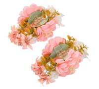 VINTORKY 2 Pezzi Flower Hair Claw Clips in Soft Fabric For Wedding And Party Lightweight Artificial Floral Hairpieces For Bridesmaids Flower And Women