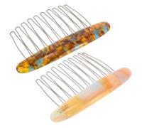 VINTORKY 2 Pezzi Pettini Laterali per Chioma Francesi da Donna Pettine per Chioma Intrecciati Denti in Ferro Resistenti Accessori lo Styling Ordinati e Moda Quotidiana