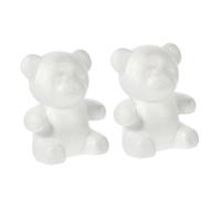 VINTORKY 2 Pezzi Stampo Orso Bianco Fai da Te 20 Cm Base 13 Cm per Composizioni Floreali e Progetti Artigianali Decorativi e Adulti
