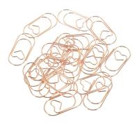 VINTORKY 20 Pezzi Graffette Metalliche Decorative Forma Cuore 38mm Clip Fermacarte Multiuso per Ufficio Scuola Documenti e Archivi Rosa Oro
