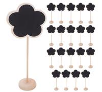VINTORKY 20 Pezzi Mini Lavagne Segnaposto in Legno a Forma di Fiore, Design Compatto e Resistente, Perfette per Ufficio, Bar e Decorazioni Moderne