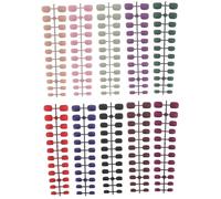 VINTORKY 240pezzi Unghie Finte Corte Riutilizzabili in Abs Punte per Nail Art Colori Eleganti per Bellezza e Festa Colore Casuale