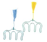 VINTORKY 2pezzi Clip Per Spartiti Metallo Con Ciondoli Nappa Blu e Verde Portatile Per Libri e Spartiti Per Musicisti e Compositori